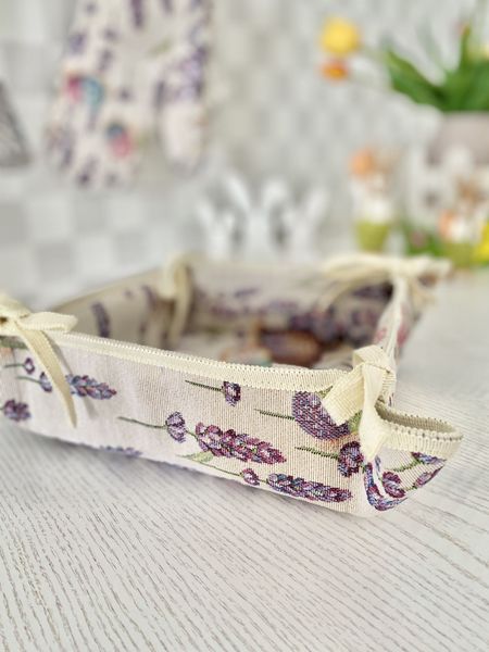 Tapestry bread basket EDEN1018B, 20x20x8, Square, Easter, Without lurex, 75% polyester, 22% cotton, 3% acrylic