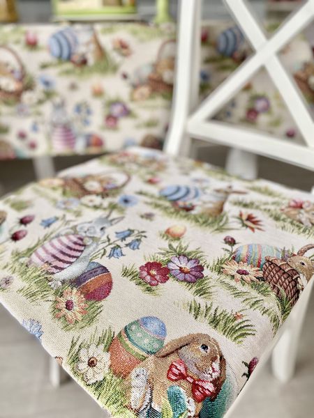 Tapestry chair cushion EDEN1181, 40x40, Square, Easter, Without lurex, 75% polyester, 22% cotton, 3% acrylic