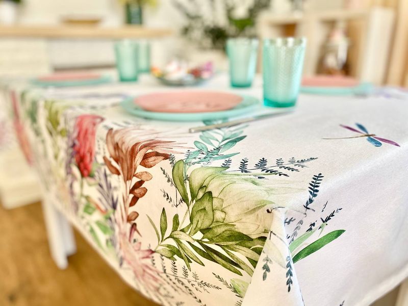 Скатертина з водовідштовхуючим покриттям MANTEL473 MANTEL473-350 фото