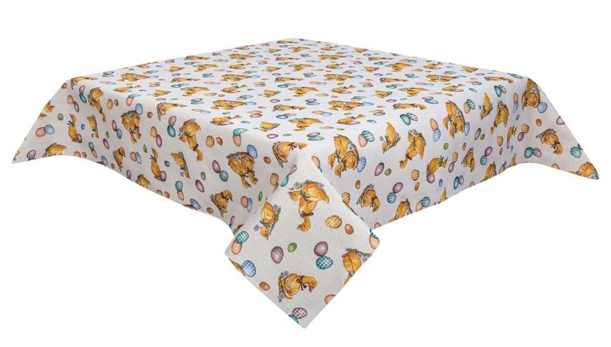 Tapestry tablecloth LIMA028, 97х100, Square, Easter, Without lurex, 75% polyester, 22% cotton, 3% acrylic
