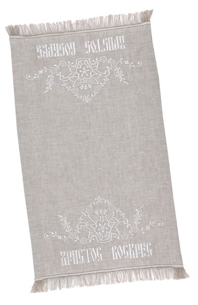 Towel for the Easter basket RKVV014, 38x70, Rectangular, Easter, Embroidery, 100% linen