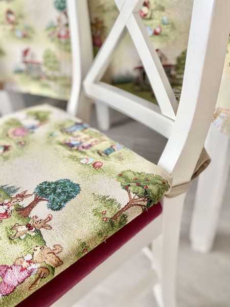 Tapestry chair cushion EDEN1184, 40x40, Square, Easter, Without lurex, 75% polyester, 22% cotton, 3% acrylic