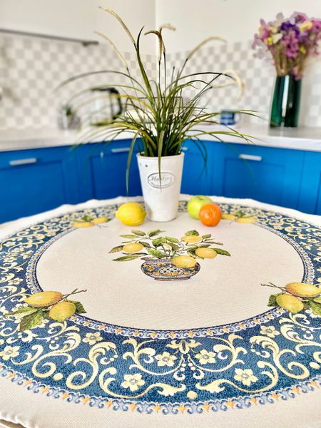 Tapestry tablecloth ROUND003-90D