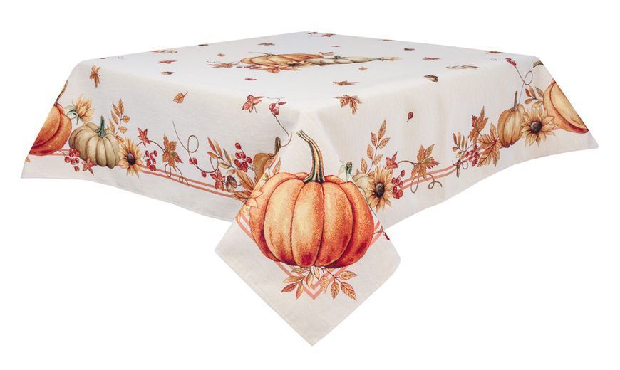 Tapestry tablecloth PUMPKIN, 137х180, 180, 137, Rectangular, Autumn, Without lurex, 60% поліестер, 22% бавовна, 18% акрил, Tapestry