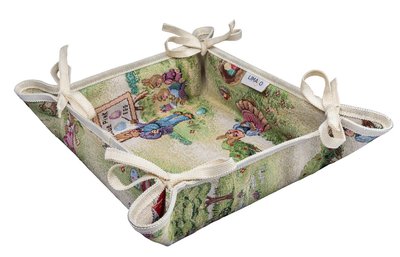Tapestry bread basket EDEN1184-KH, 20x20x8, Square, Easter, Without lurex, 75% polyester, 22% cotton, 3% acrylic