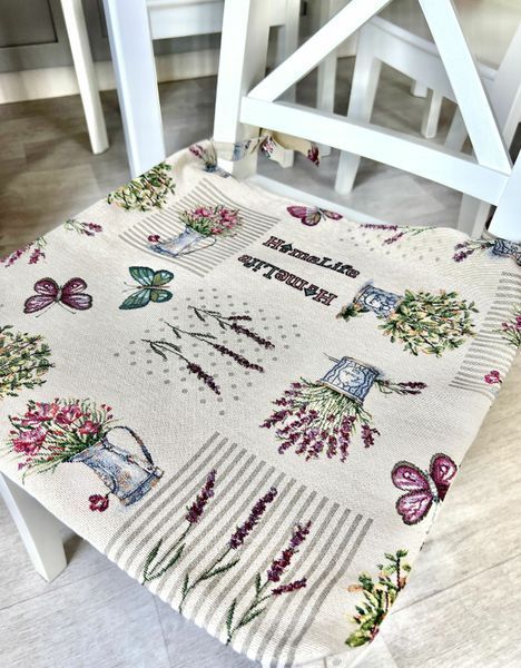 Gobelinowa poduszka na krzesło PS21, 40x40, Kwadrat, Zwykły, Bez lureksu, 75% poliester, 22% bawełna, 3% akryl, guma piankowa, Gobelin