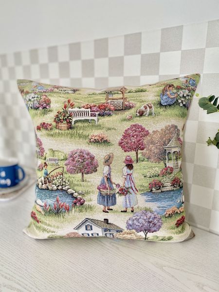 Single-sided tapestry cushion cover EDEN1185-NV1