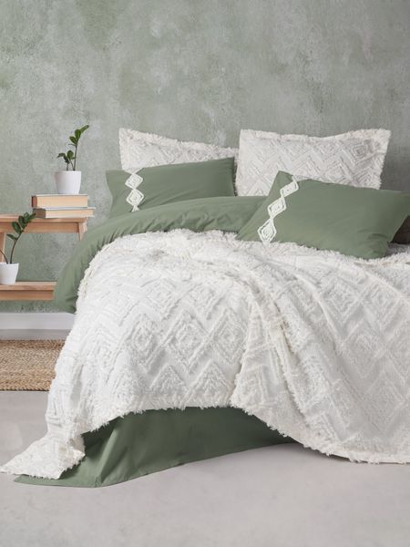 Euro bedding set LIMI KREM-200, Euro, Rectangular, Everyday, 100% cotton