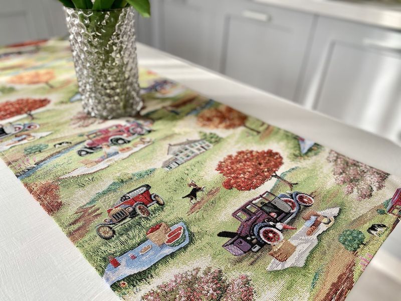 Tapestry table runner EDEN1183, 37х100, 100, 37, Rectangular, Everyday, Without lurex, 75% polyester, 22% cotton, 3% acrylic, Tapestry