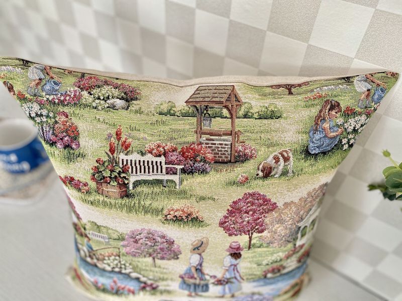 Single-sided tapestry cushion cover EDEN1185-NV1