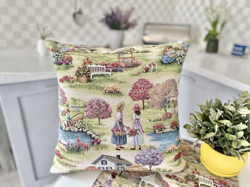 Single-sided tapestry cushion cover EDEN1185-NV1