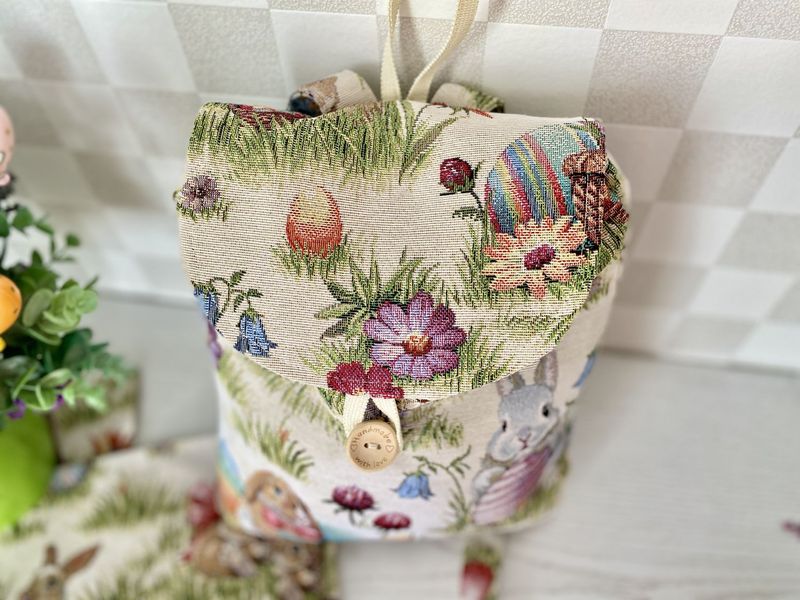 Tapestry backpack for kids EDEN1181, 25x37x6, Easter, Without lurex, 75% polyester, 22% cotton, 3% acrylic