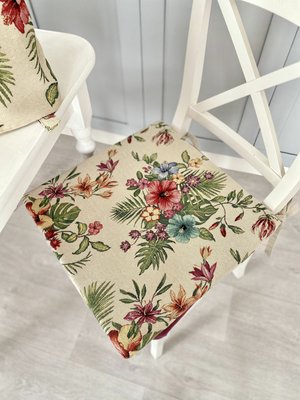Tapestry chair cushion MARTE048-PS, 40x40, Square, Everyday, Without lurex, 75% поліестер, 22% бавовна, 3% акрил, foam rubber