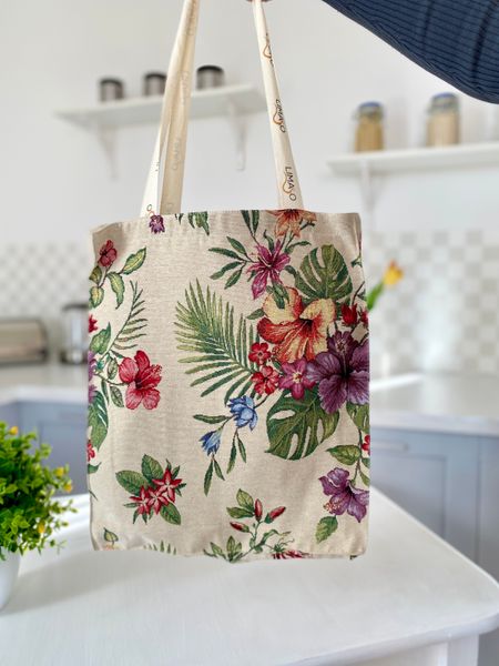 Tapestry shopping bag MARTE048-SM, 34x35, Rectangular, Everyday, Without lurex, 75% polyester, 22% cotton, 3% acrylic