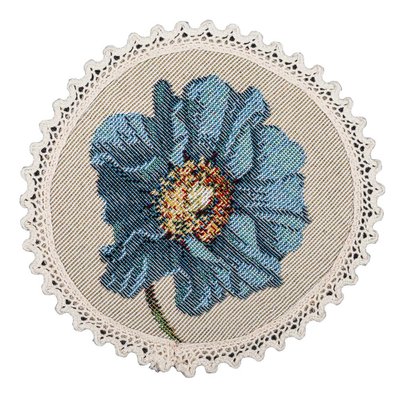 Tapestry placemat with lace ROUND1017M-10D