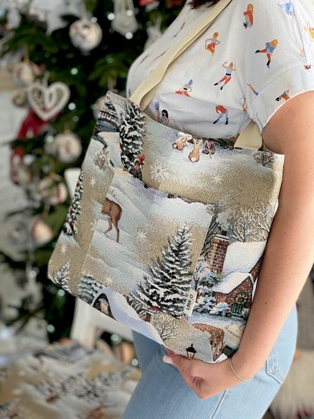 Tapestry shopping bag EDEN1267-SM36, 36x36, Square, New Year's, Without lurex, 75% polyester, 22% cotton, 3% acrylic, Tapestry