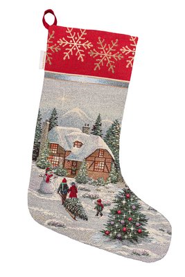 Set of 4 pcs. of toys for the Christmas tree RUNNER723 "Christmas in Mountains", 30x47, New Year's, Golden lurex, 70% polyester, 23% cotton, 3% acrylic, 4% metal fibre