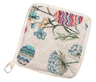Tapestry kitchen potholder EDEN FLY-PK, 20x20, Square, Easter, Without lurex, 40% polyester, 60% cotton, Tapestry