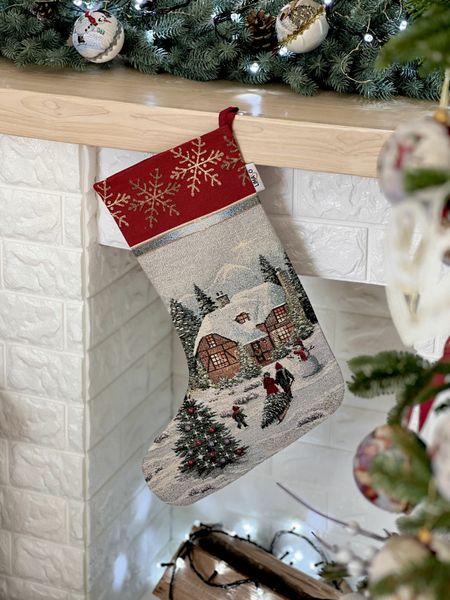 Чобіток для подарунків гобеленовий RUNNER723 "Різдво в Карпатах" RUNNER723-CH фото