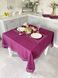 Linen tablecloth SKLB49, 140x140, Square, Monochrome, Embroidery, 100% linen