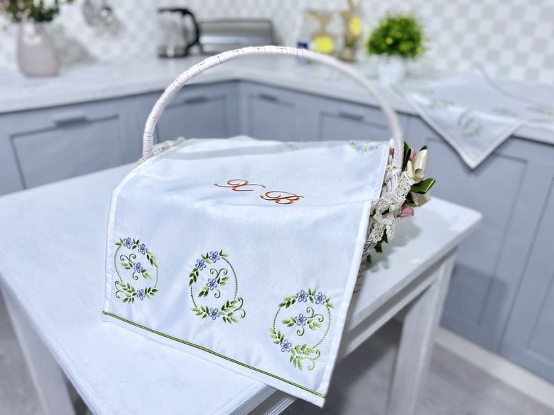 Towel for the Easter basket RKVV039, 31x65, Rectangular, Easter, Embroidery, 100% polyester