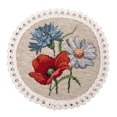 Tapestry placemat with lace ROUND1306NA-10D