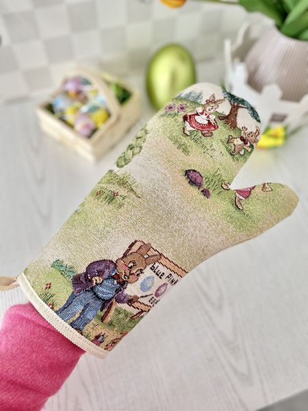 Tapestry oven mitten EDEN1184, 17x30, Easter, Without lurex, 75% polyester, 22% cotton, 3% acrylic