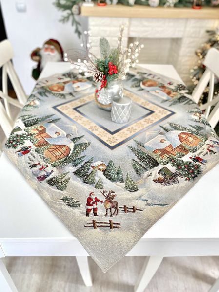 Tapestry tablecloth RUNNER723 "Christmas in Mountains"