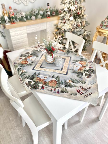 Tapestry tablecloth RUNNER723 "Christmas in Mountains"