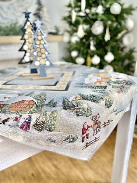 Tapestry tablecloth RUNNER723 "Christmas in Mountains"