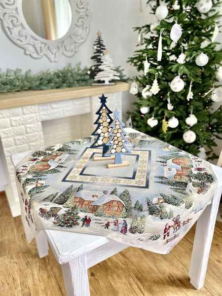 Tapestry tablecloth RUNNER723 "Christmas in Mountains"