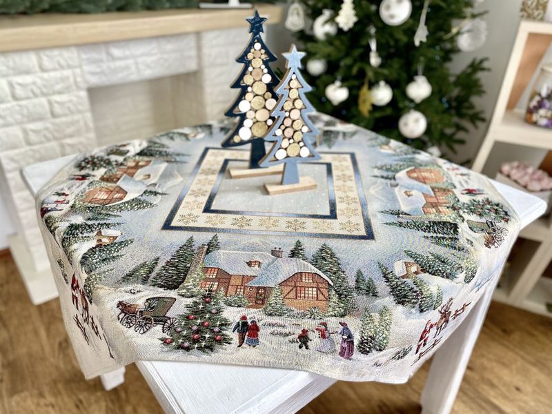 Tapestry tablecloth RUNNER723 "Christmas in Mountains"