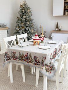 Tapestry tablecloth RUNNER1441V1, 137х137, 137, 137, Square, New Year's, Golden lurex, 60% поліестер, 37% бавовна, 3% металеве волокно, Tapestry