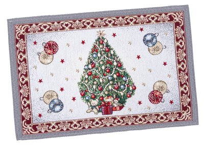 Tapestry placemat RABETO, 33x45, Rectangular, New Year's, Without lurex, with microfibre, 75% polyester, 22% cotton, 3% acrylic