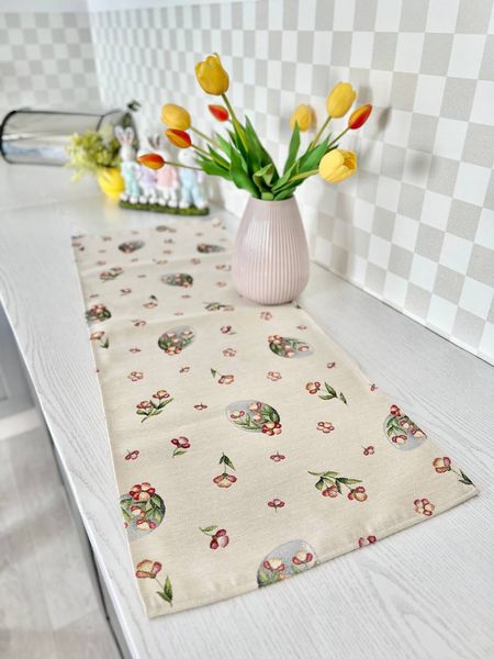 Tapestry table runner EDEN655, 37х100, Rectangular, Easter, Without lurex, 75% polyester, 22% cotton, 3% acrylic