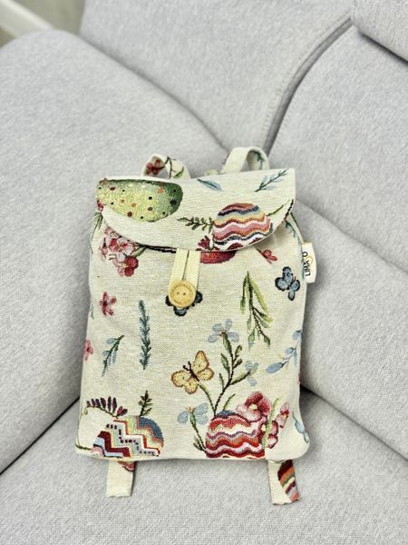 Tapestry backpack for kids EDEN FLY, 25x37x6, Easter, Without lurex, 40% polyester, 60% cotton, Tapestry