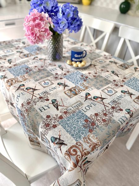 Tapestry tablecloth EDEN468, 137х240, Rectangular, Everyday, Without lurex, 75% polyester, 22% cotton, 3% acrylic