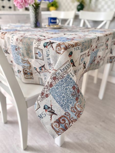 Tapestry tablecloth EDEN468, 97х100, Square, Everyday, Without lurex, 75% polyester, 22% cotton, 3% acrylic