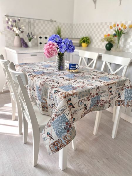 Tapestry tablecloth EDEN468, 137х240, Rectangular, Everyday, Without lurex, 75% polyester, 22% cotton, 3% acrylic