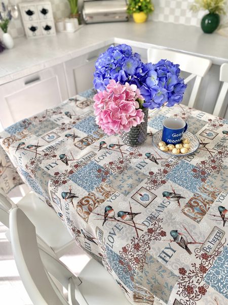 Tapestry tablecloth EDEN468, 137х240, Rectangular, Everyday, Without lurex, 75% polyester, 22% cotton, 3% acrylic