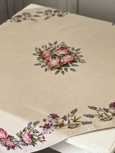 Tapestry tablecloth RUNNER1221, 97х100, Square, Everyday, Without lurex, 75% polyester, 22% cotton, 3% acrylic