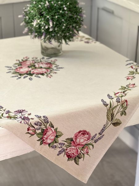 Tapestry tablecloth RUNNER1221, 97х100, Square, Everyday, Without lurex, 75% polyester, 22% cotton, 3% acrylic