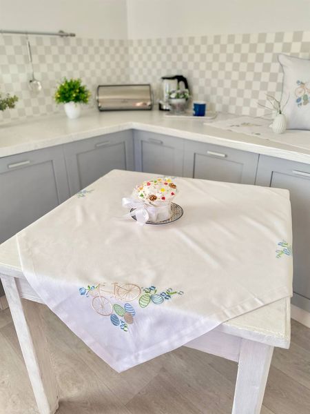 Embroidered Easter tablecloth SKVV02, 85x85, Square, Easter, Embroidery, 70% cotton, 30% polyester
