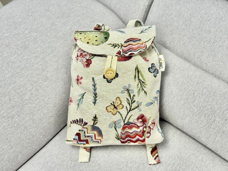 Tapestry backpack for kids EDEN FLY, 25x37x6, Easter, Without lurex, 40% polyester, 60% cotton, Tapestry