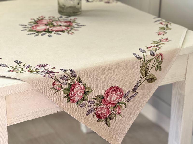 Tapestry tablecloth RUNNER1221, 97х100, Square, Everyday, Without lurex, 75% polyester, 22% cotton, 3% acrylic