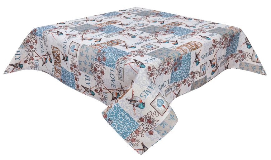 Tapestry tablecloth EDEN468, 97х100, Square, Everyday, Without lurex, 75% polyester, 22% cotton, 3% acrylic