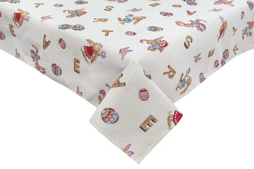 Tapestry tablecloth SK0067, 97х100, Square, Easter, Without lurex, 75% polyester, 22% cotton, 3% acrylic