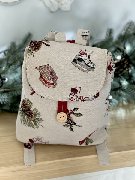 Tapestry backpack for kids EDEN1158, 25х37х6, 37, 25, 6, New Year's, Without lurex, 75% polyester, 22% cotton, 3% acrylic, Tapestry