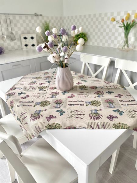 Tapestry tablecloth SKG21, 97х100, Square, Everyday, Without lurex, 75% polyester, 22% cotton, 3% acrylic