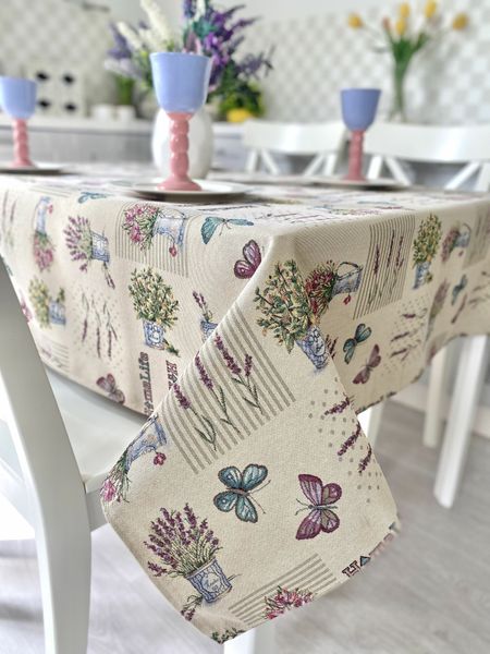 Tapestry tablecloth SKG21, 137х300, Rectangular, Everyday, Without lurex, 75% polyester, 22% cotton, 3% acrylic